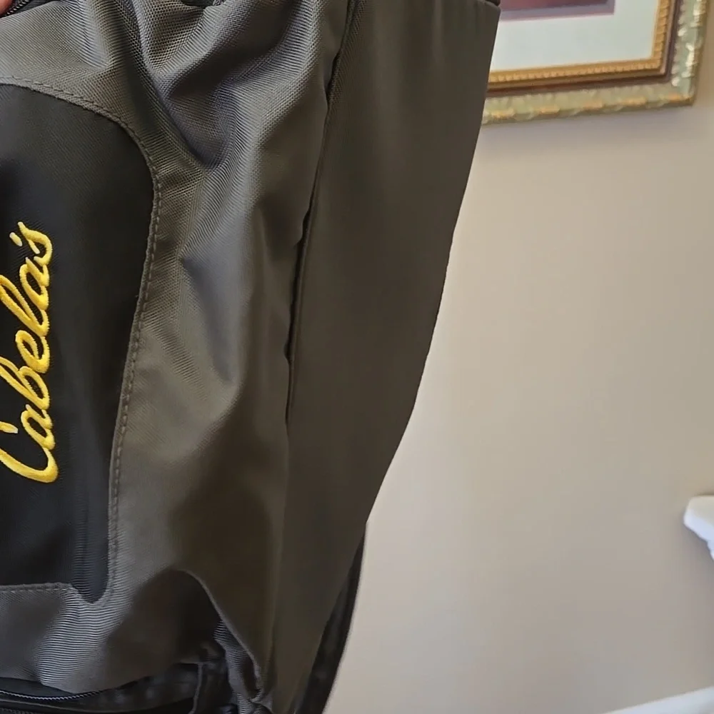 Cabela's Black Gray Weather Resist Gear Bag Sz 16